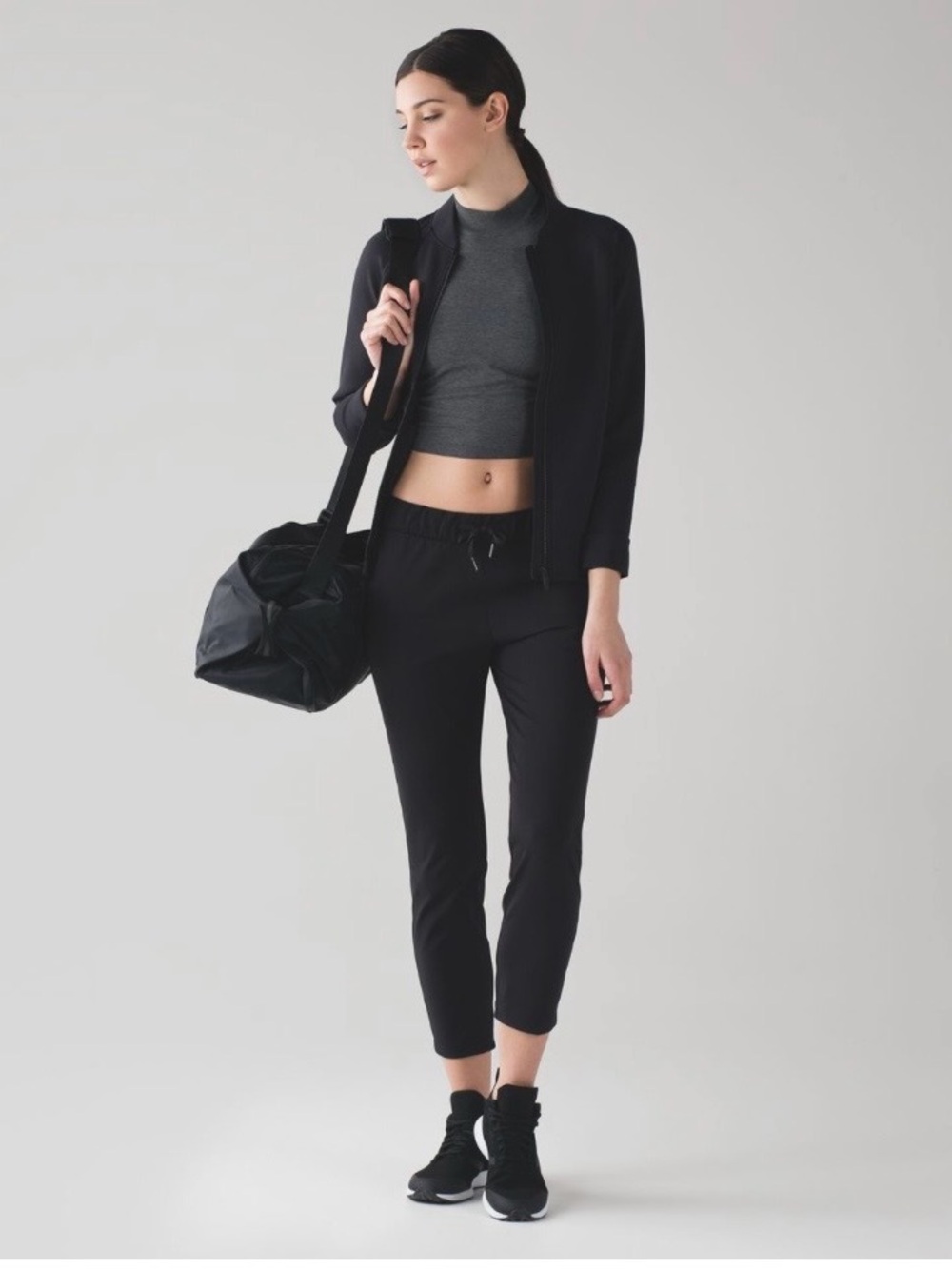 lululemon athletica Black Drawstring Straight-Leg Trousers - Picture 3 of 3
